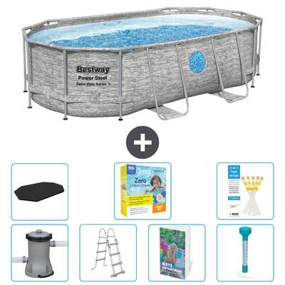 Bestway power steel ovaal - 427x250x100 cm - 8-delig s532