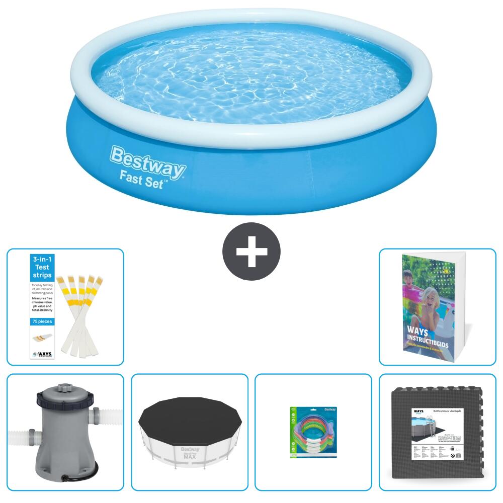 BESTWAY Piscina Bestway Fast Set Rotonda - 366x76 cm - 7-pezzi S317 1/7