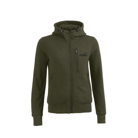 Sweat à capuche sportif pour femme vert olive