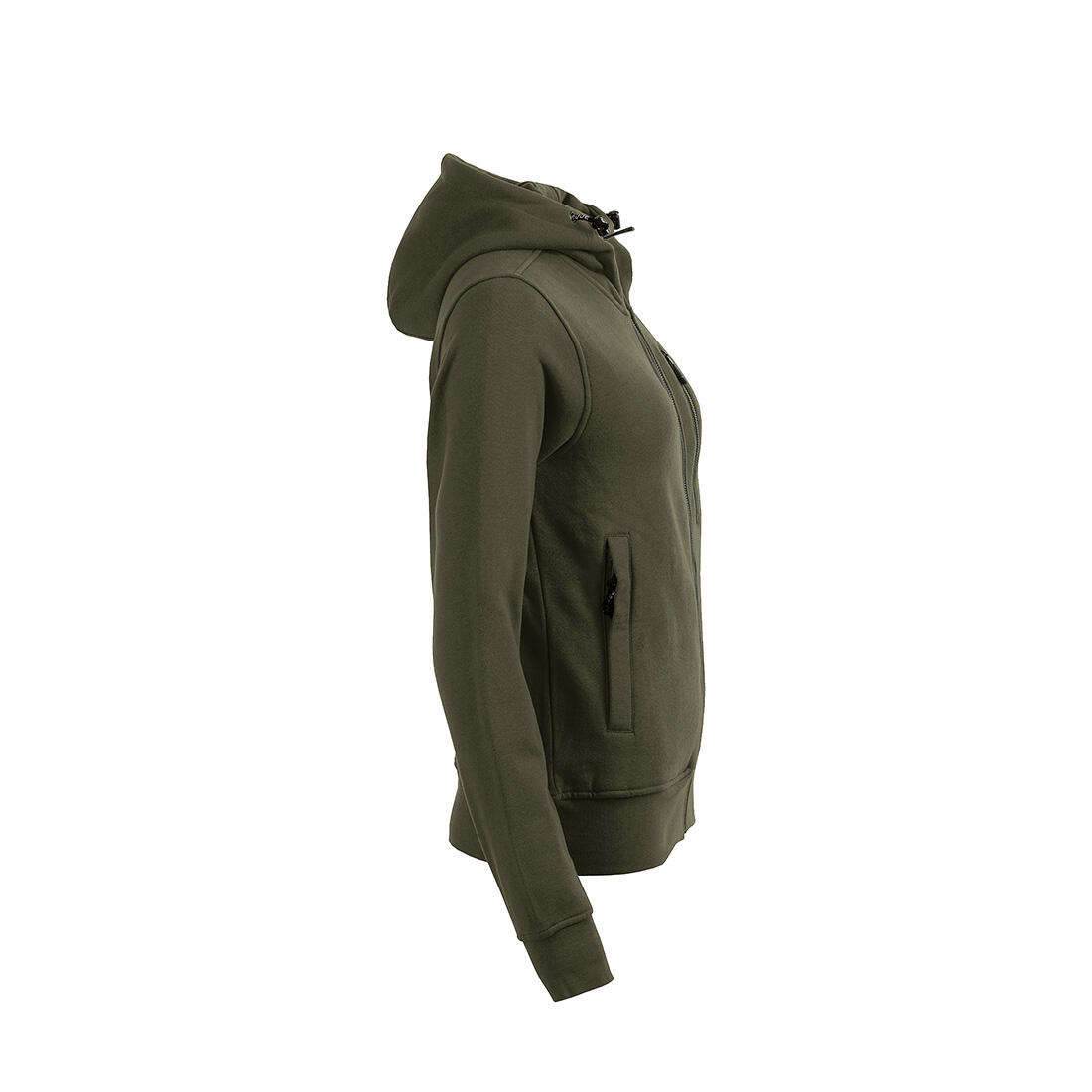 Sportlicher Hoodie für Damen in Olivgrün 4/7