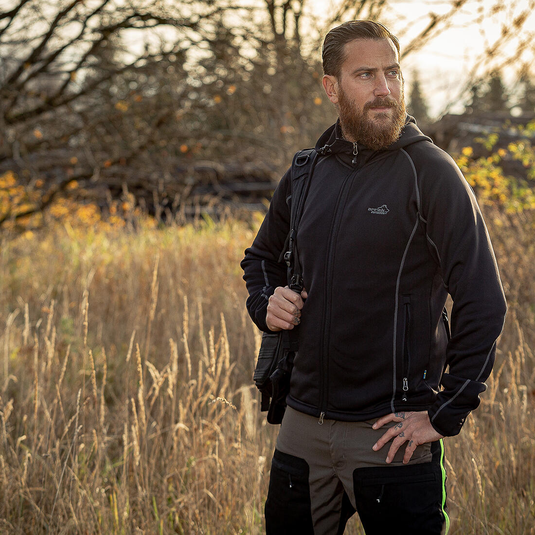 Power-Fleece für Herren in Schwarz 7/7