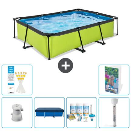 EXIT TOYS Basen Prostokątny - 300x200x65 cm - 7-częściowy S226
