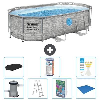 Bestway power steel ovaal - 427x250x100 cm - 8-delig s594