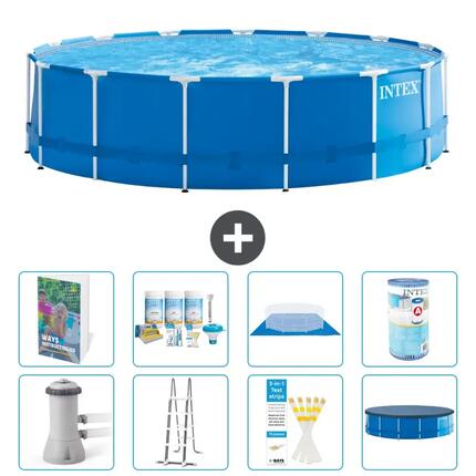 INTEX Piscina con estructura Redonda - 457x122 cm - 7-piezas S556