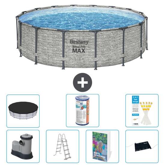 Bestway Steel Pro MAX Rund - 488x122 cm - 6-teilig S619