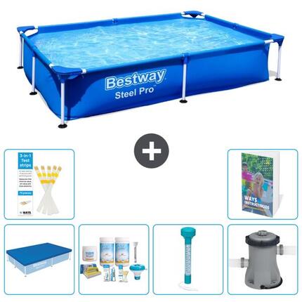 Bestway Steel Pro Rectangulaire - 221x150x43 cm - 7-pièces S52