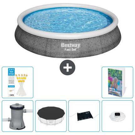 BESTWAY Basen Fast Set Okrągły - 396x84 cm - 7-częściowy S328