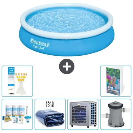 BESTWAY Basen Fast Set Okrągły - 366x76 cm - 7-częściowy S128