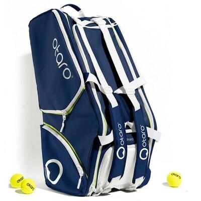Borsa da tennis con scomparto per racchette per 4-8 racchette | 82L BLU BIANCO
