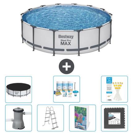 BESTWAY Basen Steel Pro MAX Okrągły - 427x122 cm - 8-częściowy S581