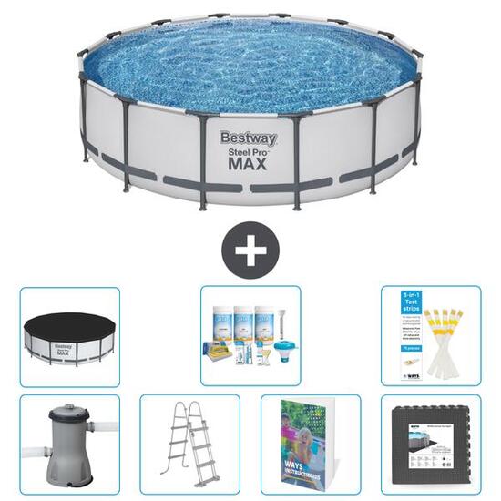BESTWAY Basen Steel Pro MAX Okrągły - 427x122 cm - 8-częściowy S581