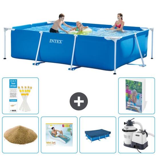 INTEX Piscina con estructura Rectangular - 300x200x75 cm - 7-piezas S23