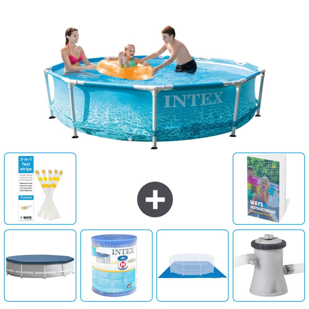 INTEX Basen ze stelażem Okrągły - 305x76 cm - 7-częściowy S167 1/7