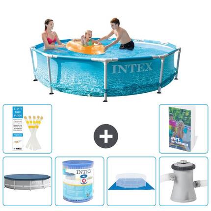 INTEX Basen ze stelażem Okrągły - 305x76 cm - 7-częściowy S167