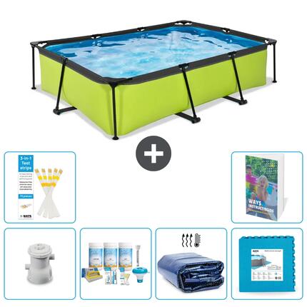 EXIT TOYS Basen Prostokątny - 300x200x65 cm - 7-częściowy S188