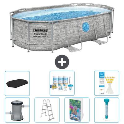 Bestway power steel ovaal - 427x250x100 cm - 8-delig s574