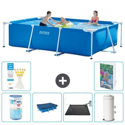 INTEX Piscina con estructura Rectangular - 300x200x75 cm - 7-piezas S168