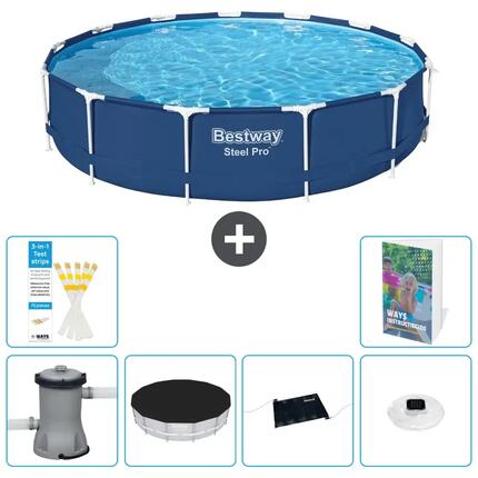 BESTWAY Basen Steel Pro Okrągły - 396x84 cm - 7-częściowy S328