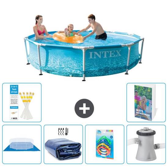 INTEX Basen ze stelażem Okrągły - 305x76 cm - 7-częściowy S46
