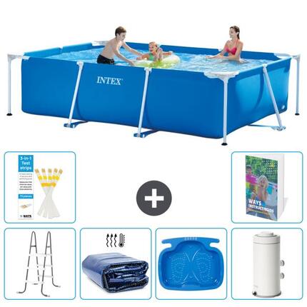 INTEX Piscina con estructura Rectangular - 300x200x75 cm - 7-piezas S144