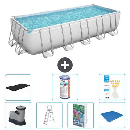 BESTWAY Piscina Bestway Power Steel Rectangular - 640x274x132 cm - S594