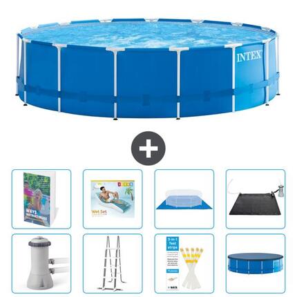 INTEX Basen ze stelażem Okrągły - 457x122 cm - 9-częściowy S567