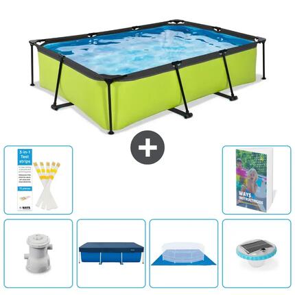 EXIT TOYS Basen Prostokątny - 300x200x65 cm - 7-częściowy S248