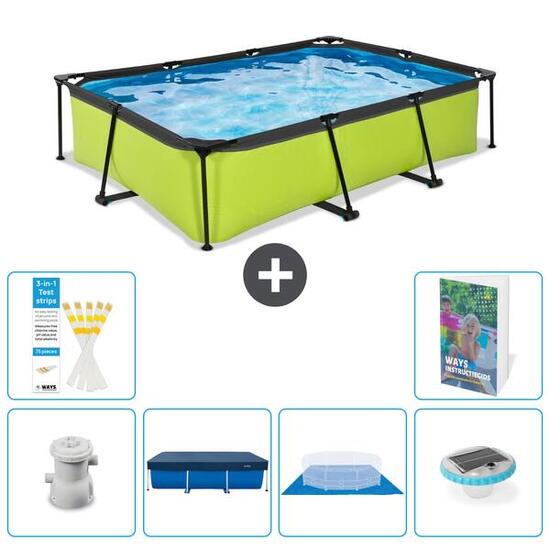 EXIT TOYS Basen Prostokątny - 300x200x65 cm - 7-częściowy S248