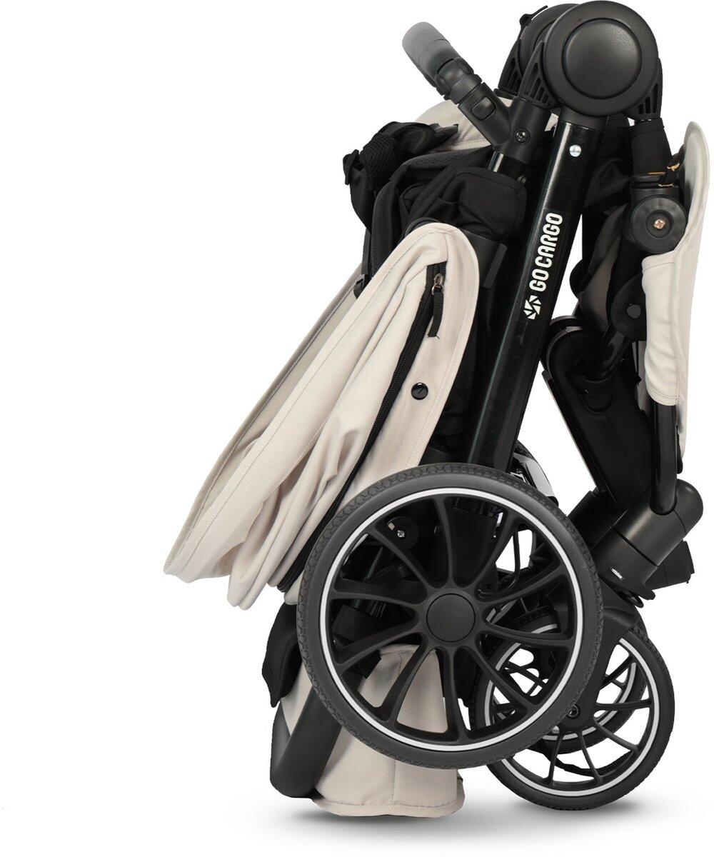 Qplay Go Cargo – Poussette pliable & chariot - Beige 5/7