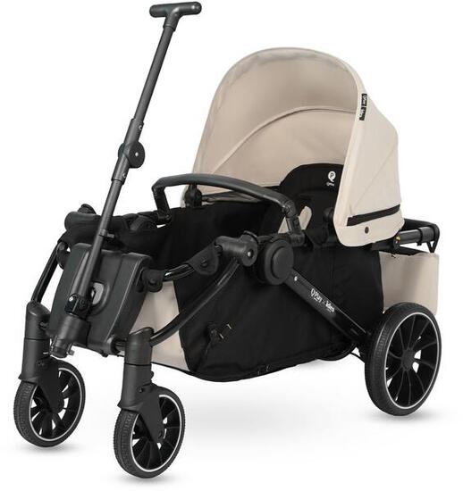 Qplay Go Cargo – Faltbarer Kinderwagen & Bollerwagen - Beige