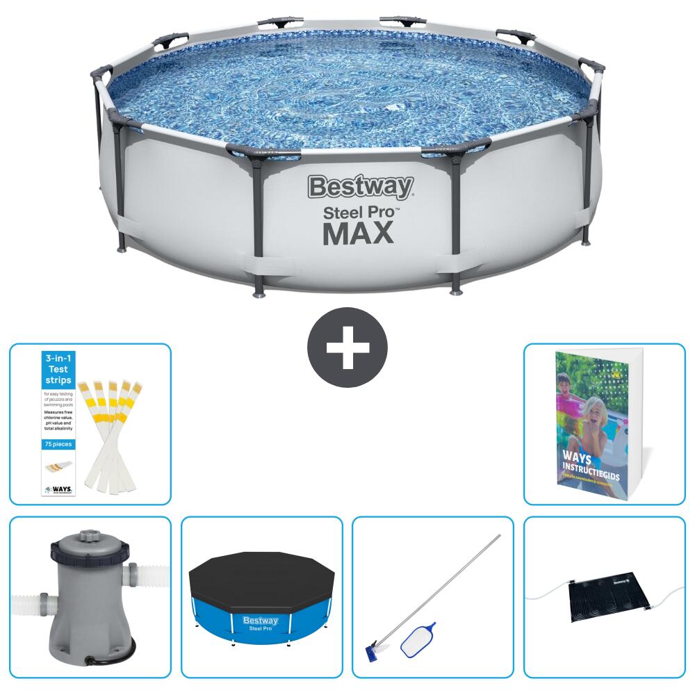 BESTWAY Basen Steel Pro MAX Okrągły - 305x76 cm - 7-częściowy S241 1/7