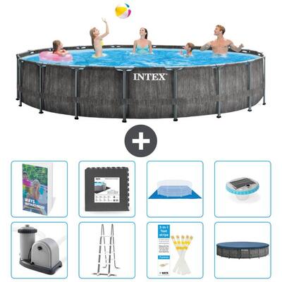 Prism frame zwembad rond - 549x122 cm - 9-delig s608