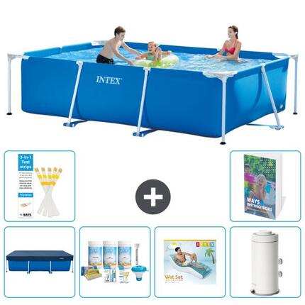 INTEX Piscina con estructura Rectangular - 300x200x75 cm - 7-piezas S161