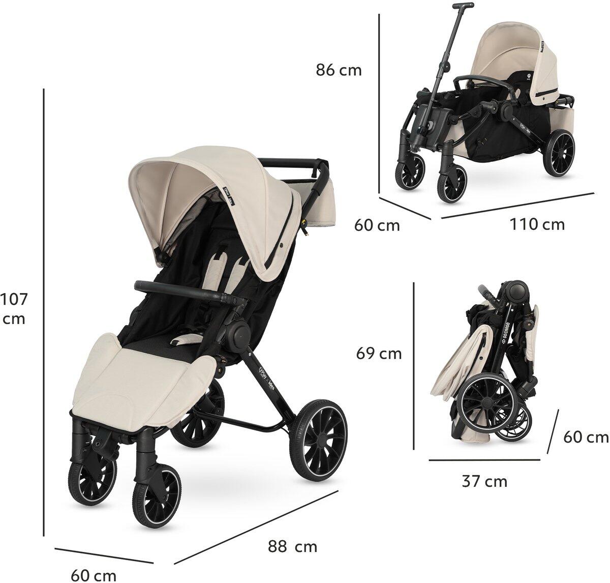 Qplay Go Cargo  Faltbarer Kinderwagen & Bollerwagen - Beige | Decathlon