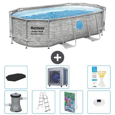 Bestway power steel ovaal - 427x250x100 cm - 8-delig s523