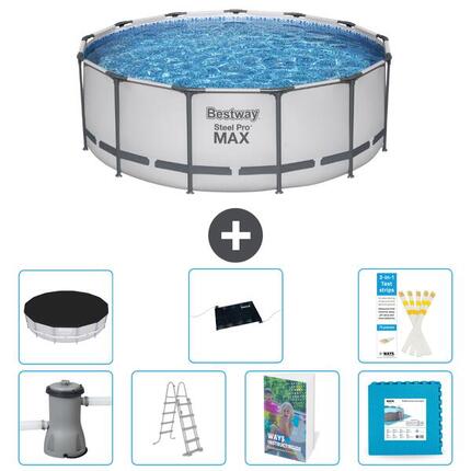 BESTWAY Basen Steel Pro MAX Okrągły - 427x84 cm - 8-częściowy S621