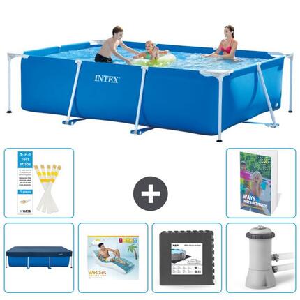 INTEX Piscina con estructura Rectangular - 300x200x75 cm - 7-piezas S49