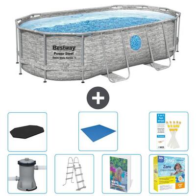Bestway power steel ovaal - 427x250x100 cm - 8-delig s546