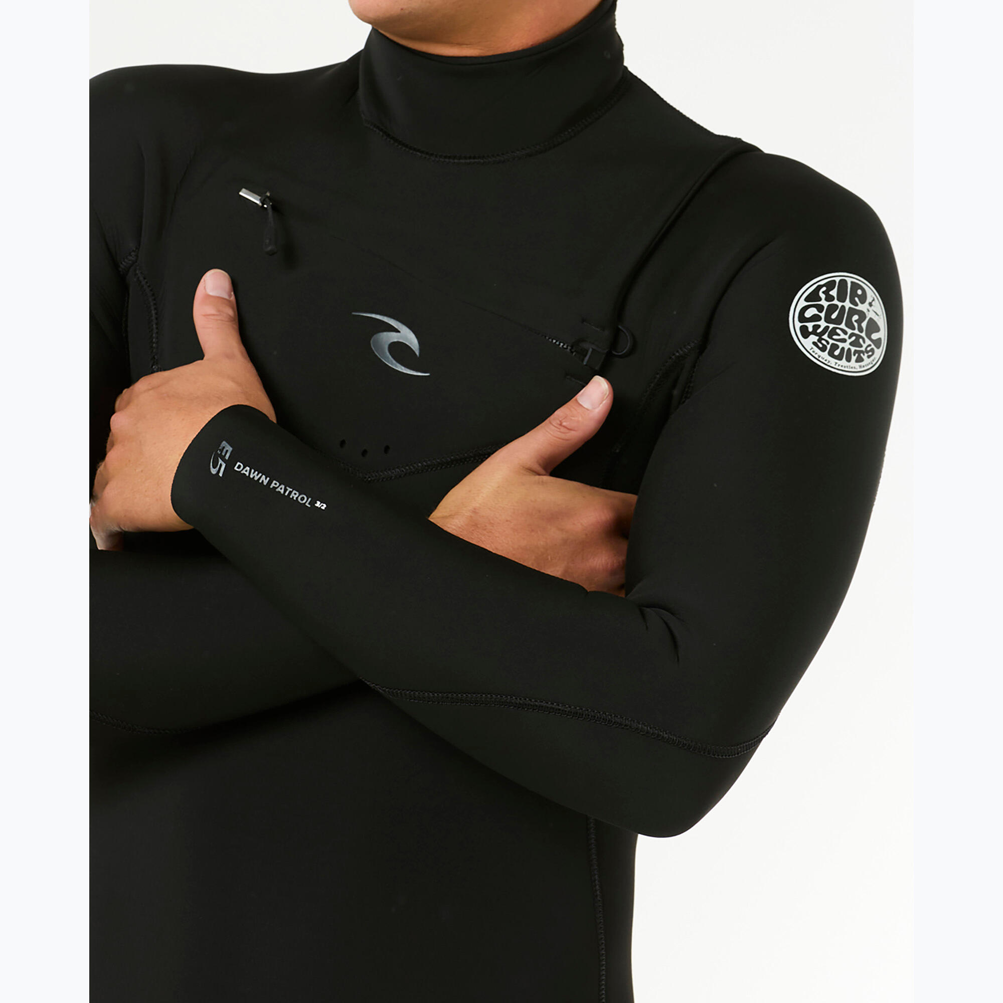 Pianka do pływania męska Rip Curl Dawn Patrol 3/2 mm Chest Zip black 6/6