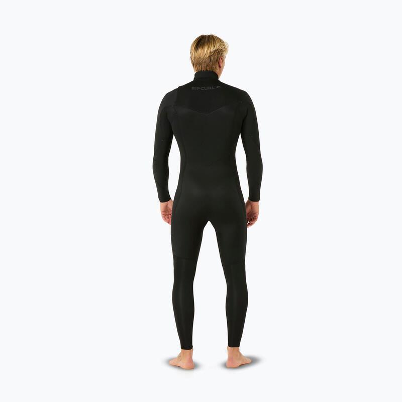 Costum de înot bărbați Rip Curl Dawn Patrol 3/2 mm cu fermoar frontal negru