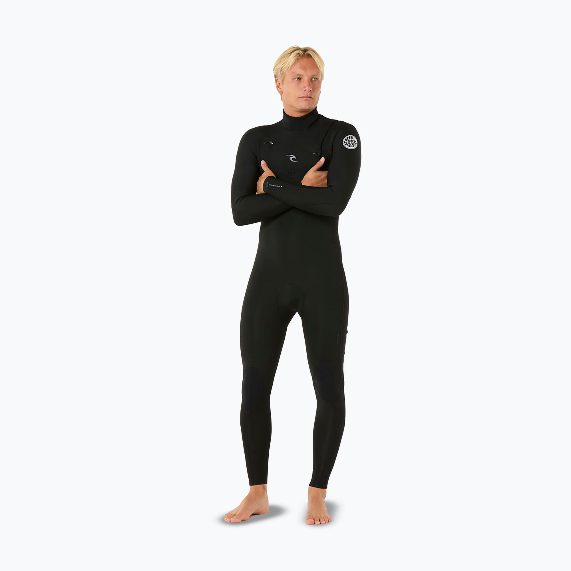 Pianka do pływania męska Rip Curl Dawn Patrol 3/2 mm Chest Zip black 4/6