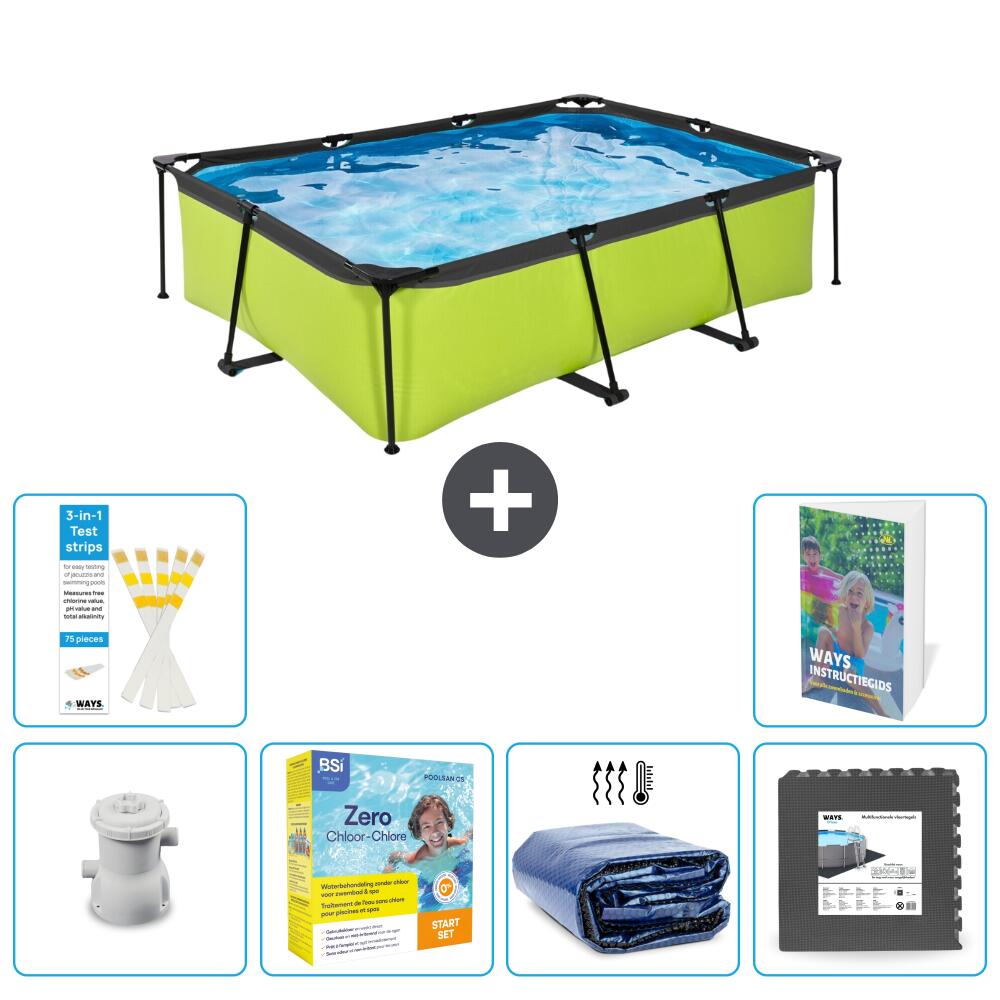 EXIT TOYS Piscina Exit Rettangolare - 220x150x65 cm - 7-pezzi  S285 1/7