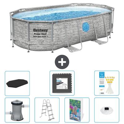 Bestway power steel ovaal - 427x250x100 cm - 8-delig s608