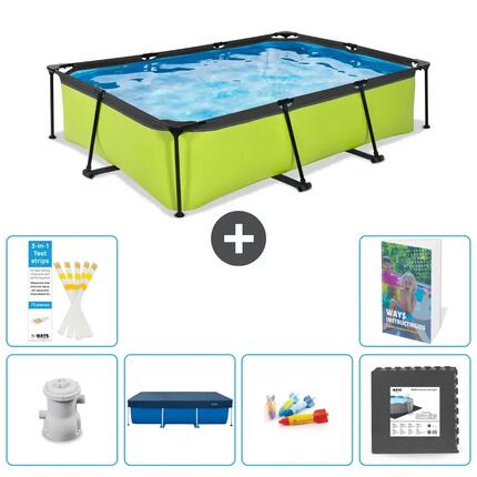 EXIT TOYS Basen Prostokątny - 300x200x65 cm - 7-częściowy S317