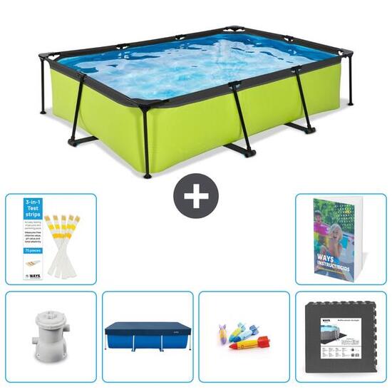 EXIT TOYS Basen Prostokątny - 300x200x65 cm - 7-częściowy S317