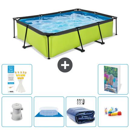 EXIT TOYS Basen Prostokątny - 300x200x65 cm - 7-częściowy S220