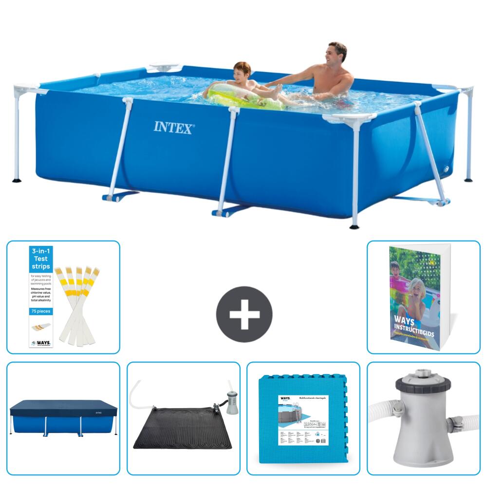 INTEX Piscina con estructura Rectangular - 260x160x65 cm - 7-piezas  S99 1/7