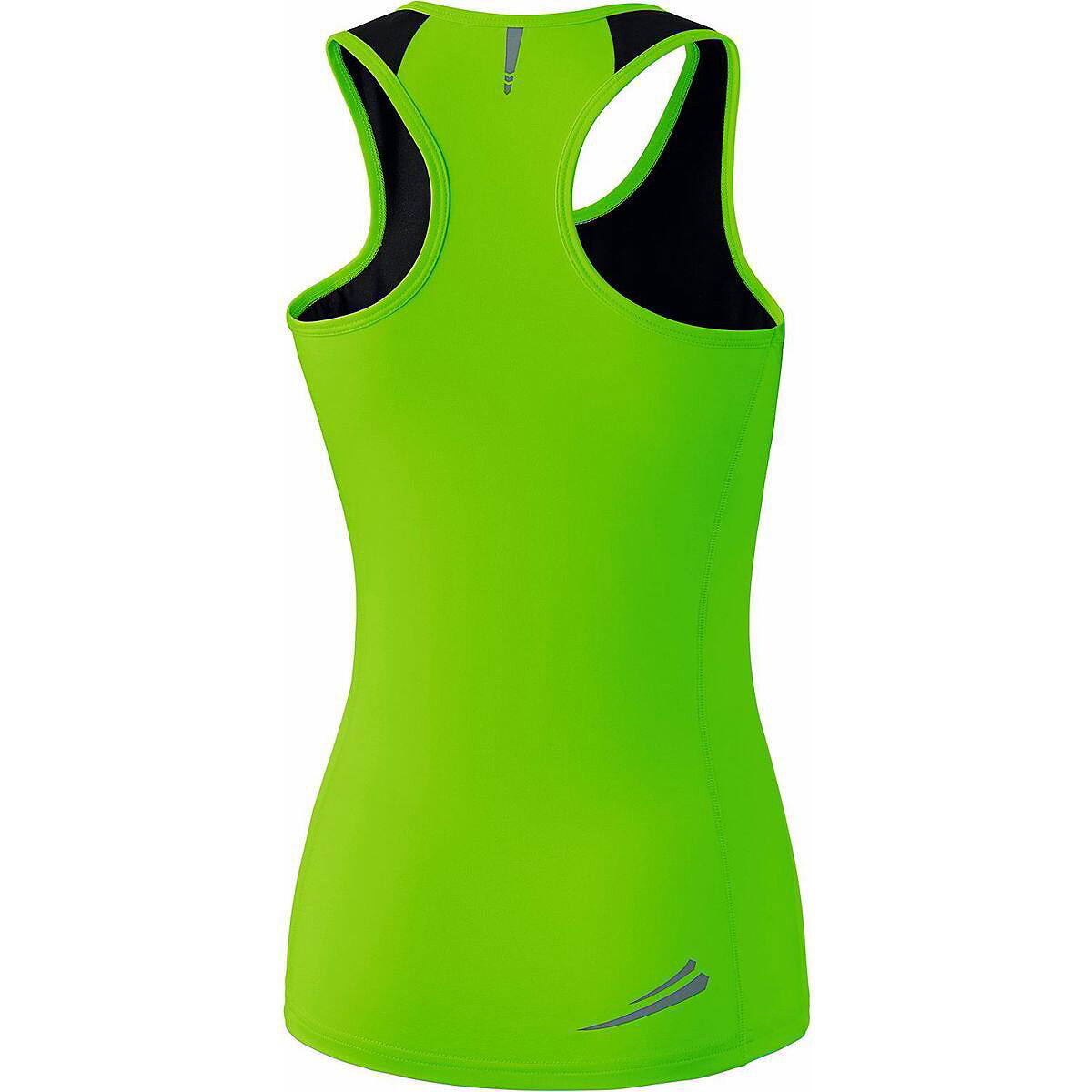 Erima Race Line Running Singlet Dames - Zwart / Green Gecko 2/2