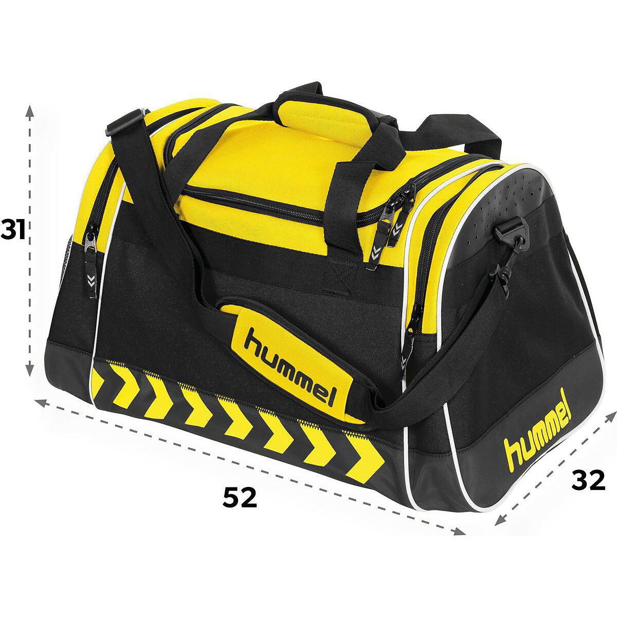 Hummel Milford (M) sac de sport avec poches latérales - jaune 2/5