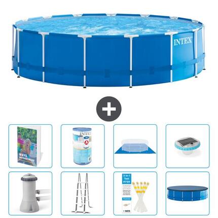INTEX Basen ze stelażem Okrągły - 457x122 cm - 9-częściowy S622
